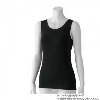 ケアファッション ストレッチカップ付タンクトップ (婦人) ブラック L 80073912