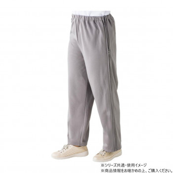ケアファッション 裏起毛脇全開スウェットパンツ (婦人) グレー L 8209372