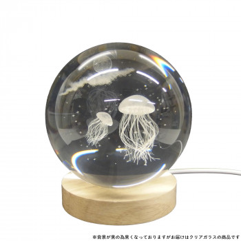 3Dクリエイティブグラスボール クラゲ IN016711