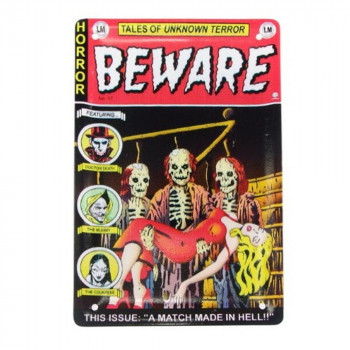 アメコミ メタルポストカード BEWARE IN015721