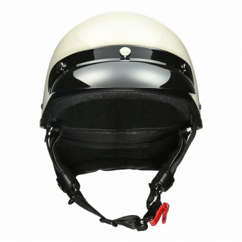 リード工業 CROSS バイザー付きハーフヘルメット フリーサイズ(57-60cm未満) ホワイト CR-790