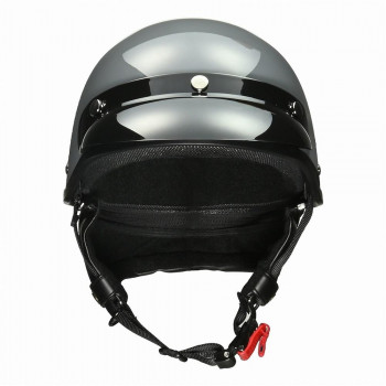 リード工業 CROSS バイザー付きハーフヘルメット フリーサイズ(57-60cm未満) グレー CR-790
