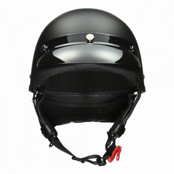 リード工業 CROSS バイザー付きハーフヘルメット フリーサイズ(57-60cm未満) マットブラック CR-790