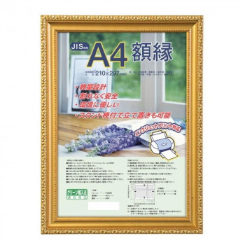 ナカバヤシ 樹脂製賞状額 金ケシ A4 フ-KWP-33/V