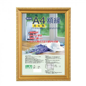 ナカバヤシ 樹脂製賞状額 金ケシ 尺七 フ-KWP-34/V