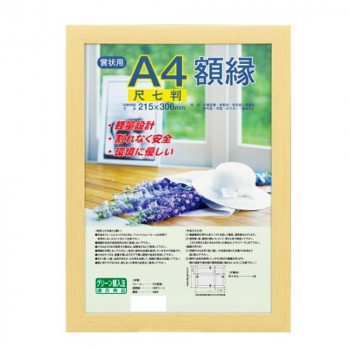 ナカバヤシ 樹脂製軽量額縁 木地 尺七 フ-KWP-54/V