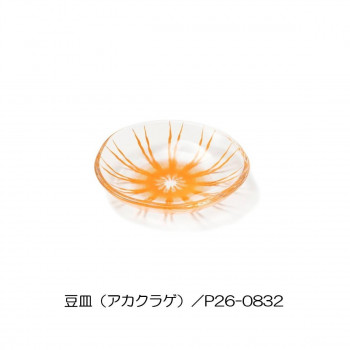 セトクラフト くらげのガラスプレート 豆皿 アカクラゲ P26-0832