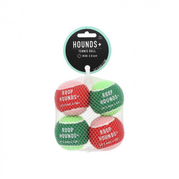 ROOP ループ 犬用おもちゃ ハウンズプラス HOUNDS+ テニスボールmini(4個セット)