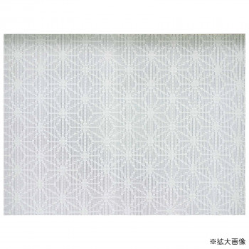 光と風を感じる障子レース麻の葉柄　2枚組 98×185cm ホワイト SY-2384
