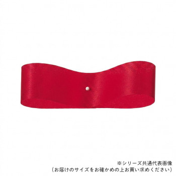東京リボン 08220  サテンフラリスト 22mm×92m ディープレッド