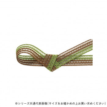 東京リボン 40985  GRレーシアツートン 約8mm×約19m 15オリーブ/シナモン