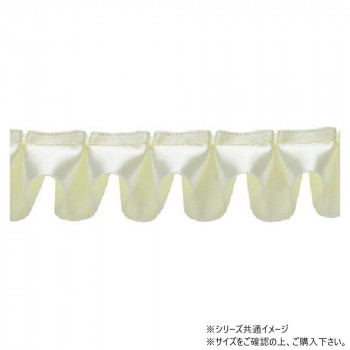 青山　リボン コルダサテンフリル 25mm×3m 2116-02