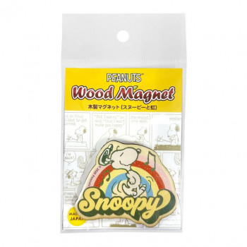ナガノファクトリー SNOOPY スヌーピー 木製マグネット(スヌーピーと虹) SN541RA