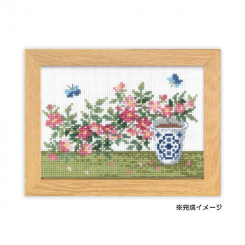 オリムパス クロス・ステッチキット 「12ヶ月のBONSAI」マリー・カトリーヌコレクション 5月 野薔薇 7616