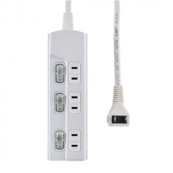 ELPA エルパ 電源タップ 個別スイッチ AC 3個口 1m WLK-31(W)