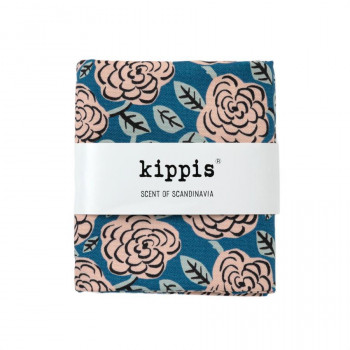 kippis キッピス オックス生地 50cm着分 Ruusu/バラ ブルー KPOK-100