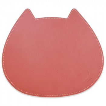 ミャウシェリ マウスパッド ねこ 姫路レザー ティーポ ピンク M-1007