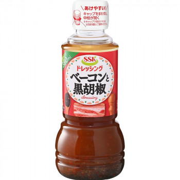 SSK ベーコンと黒胡椒ドレッシング 380ml×12個入 360183