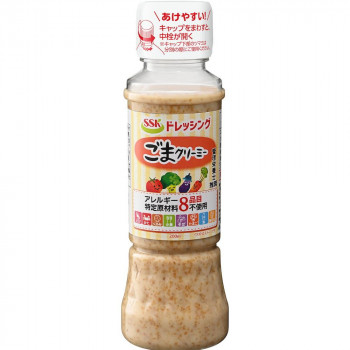 SSK アレルギー特定原材料8品目不使用ごまクリーミードレッシング 200ml×12個入 360224