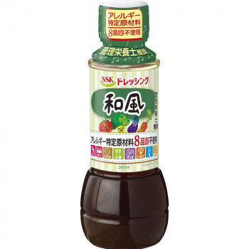 SSK アレルギー特定原材料8品目不使用和風ドレッシング 300ml×12個入 360217