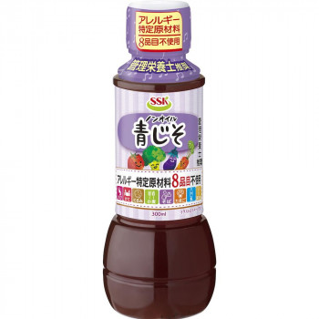 SSK アレルギー特定原材料8品目不使用ノンオイル青じそ 300ml×12個入 360216