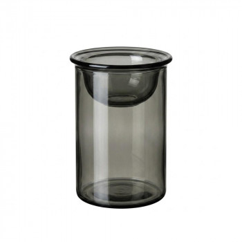 SOW BULB VASE 水栽培ガラスベース クリア ショート グレー KEGY4060GY