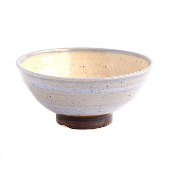 陶里 信楽焼 飯碗 梨地(青)飯碗 W509-09