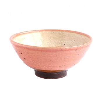 陶里 信楽焼 飯碗 梨地(桃)飯碗 W509-10