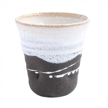 陶里 信楽焼 焼酎カップ 潮騒(ブラック)焼酎カップ W516-06
