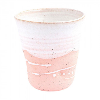 陶里 信楽焼 焼酎カップ 潮騒(ピンク)焼酎カップ W516-07