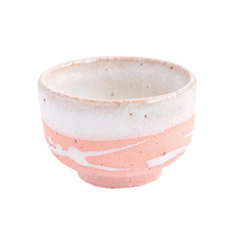 陶里 信楽焼 酒器 潮騒(ピンク)平ぐい呑 W517-07