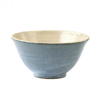 陶里 信楽焼 飯碗 彩雲(青)飯碗 W409-05