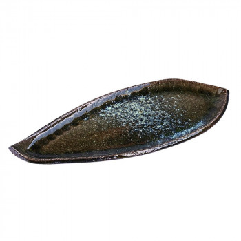 陶里 信楽焼 皿 星雲長皿(小) W523-04