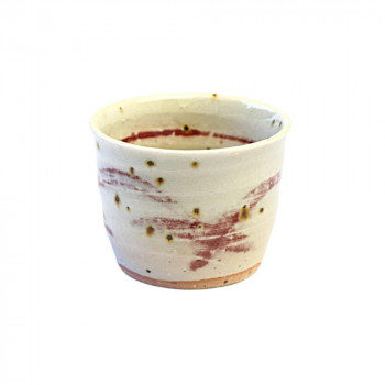 陶里 信楽焼 酒器 紅彩ぐい呑 W917-03