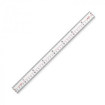 共栄プラスチック メタクリル両切直線定規 40cm A-3041