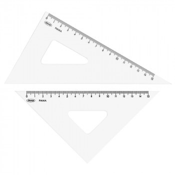 共栄プラスチック メタクリル三角定規(目盛付) 18cm A-620