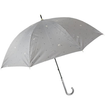 アテイン 傘 晴雨兼用手開き pin dot cat55cm　フロスティグレー 6747