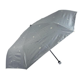 アテイン 傘 晴雨兼用ミニ pin dot cat55cm　フロスティグレー 6748