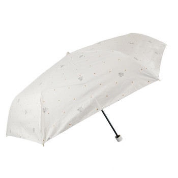 アテイン 傘 晴雨兼用ミニ pin dot cat55cm　アプリコット 6748