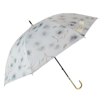 アテイン 傘 晴雨兼用手開き fleurs aquarelles　ブルー 6751