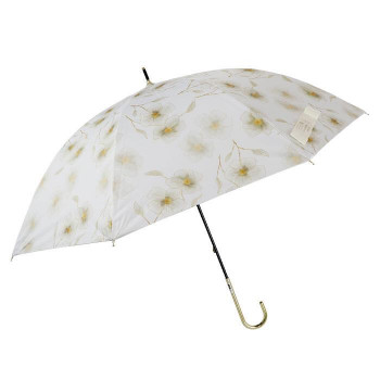 アテイン 傘 晴雨兼用手開き fleurs aquarelles　オフ白 6751