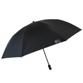 アテイン 傘 晴雨兼用2段折り 2WAY Life goes on55cm　ブラック 6804