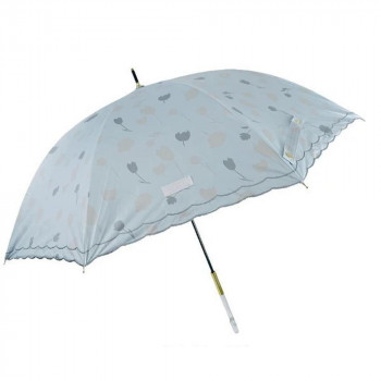 アテイン 傘 晴雨兼用手開き pale bouquet55cm　シャドウブルー 6767