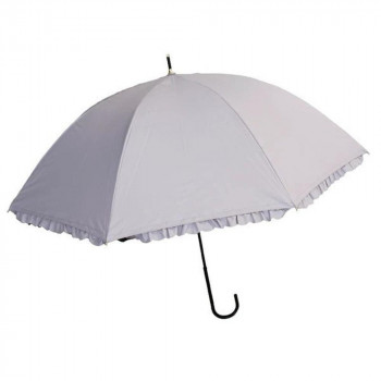 アテイン 傘 晴雨兼用手開き ヒートカットフリル55cm　ベージュ 6722