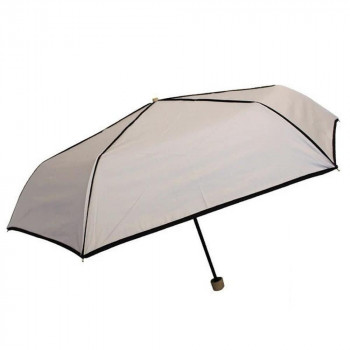 アテイン 傘 晴雨兼用ミニ プレーンパイピング55cm　ベージュ 6720