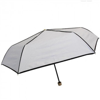 アテイン 傘 晴雨兼用ミニ プレーンパイピング55cm　オフ白 6720