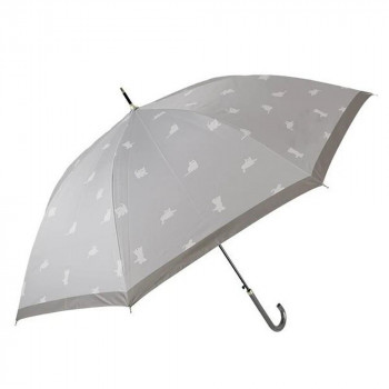 アテイン 傘 晴雨兼用ジャンプ round cat pattern　グレー 6785