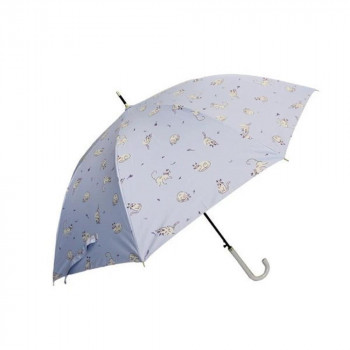 アテイン 傘 晴雨兼用ジャンプ リラクシングキャッツ　パープル 6684