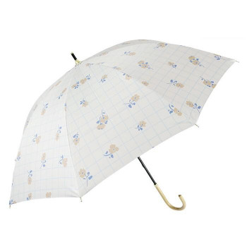 アテイン 傘 晴雨兼用手開き グリッドフラワー　オフ白 6778