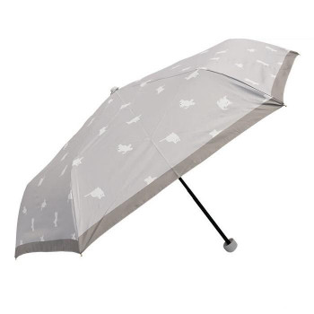 アテイン 傘 晴雨兼用ミニ round cat pattern　グレー 6789